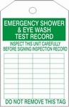 Emergency shower and eye wash test record