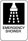 Emergency shower drench sign image